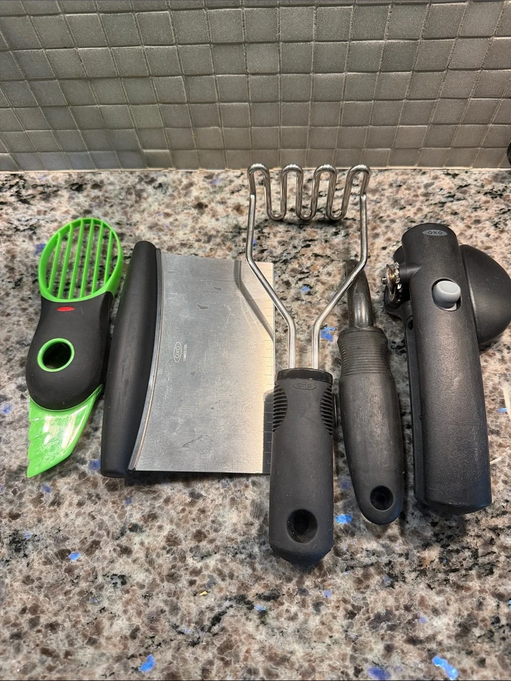 OXO Good Grips 5-Piece Kitchen Tool Lot - Grater, Chopper, Masher & More